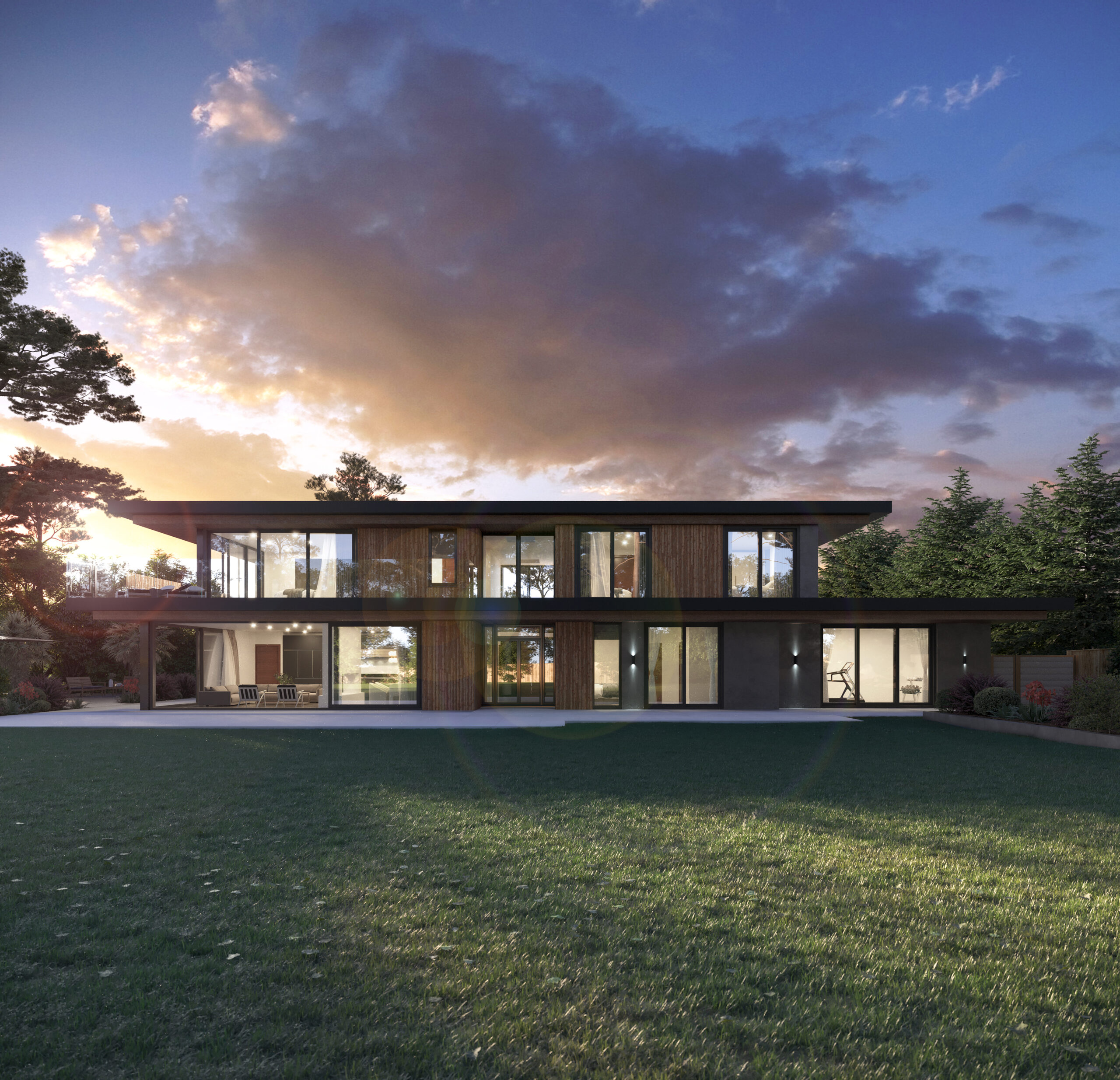 CGI architectural visualization luxury home in Branksome Dorset